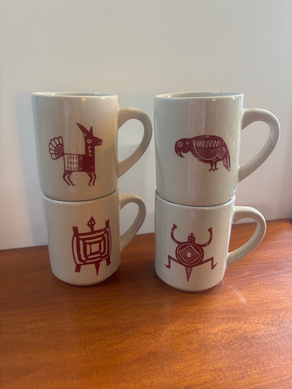 Vintage Replica Ancient Mimbreno Santa Fe Railroad Coffee Mugs